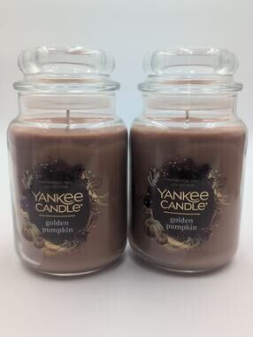 Yankee Candle Golden Pumpkin Scented Candle 22oz Fantastical Fall Collection NEW